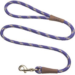 Mendota Products Large Snap Confetti Rope Dog Leash, Purple Confetti, 6-ft long, 1/2-in wide