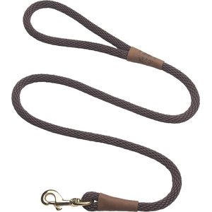 Mendota Products Large Snap Solid Rope Dog Leash, Dark Brown, 4-ft long, 1/2-in wide