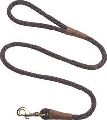 Mendota Products Large Snap Solid Rope Dog Leash, Dark Brown, 6-ft long, 1/2-in wide