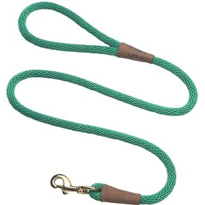 Mendota Products Large Snap Solid Rope Dog Leash, Kelly Green, 4-ft long, 1/2-in wide
