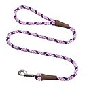 Mendota Products Large Snap Striped Rope Dog Leash, Lilac, 6-ft long, 1/2-in wide