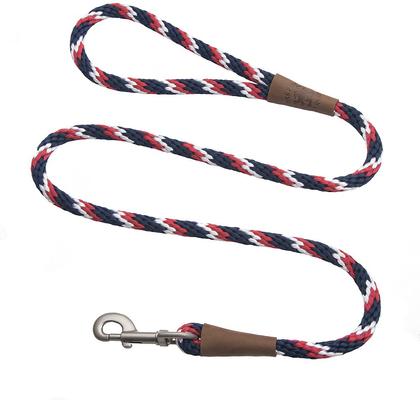 Show full view: Mendota Products Large Snap Striped Rope Dog Leash, Pride, 6-ft long, 1/2-in wide slide 1 of 4