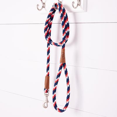 Show full view: Mendota Products Large Snap Striped Rope Dog Leash, Pride, 6-ft long, 1/2-in wide slide 3 of 4
