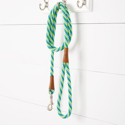 Show full view: Mendota Products Large Snap Striped Rope Dog Leash, Seafoam, 6-ft long, 1/2-in wide slide 3 of 4