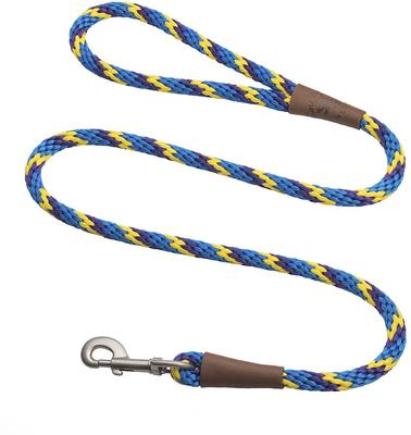 Show full view: Mendota Products Large Snap Striped Rope Dog Leash, Sunset, 6-ft long, 1/2-in wide slide 1 of 3