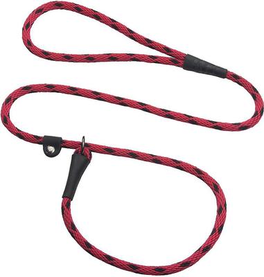 Show full view: Mendota Products Small Slip Checkered Rope Dog Leash, Black Ice Red, 6-ft long, 3/8-in wide slide 1 of 5
