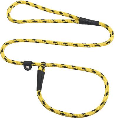 Show full view: Mendota Products Small Slip Checkered Rope Dog Leash, Black Ice Yellow, 6-ft long, 3/8-in wide slide 1 of 3
