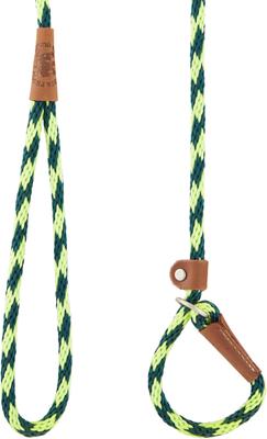 Show full view: Mendota Products Small Slip Checkered Rope Dog Leash, Jade, 6-ft long, 3/8-in wide slide 3 of 5