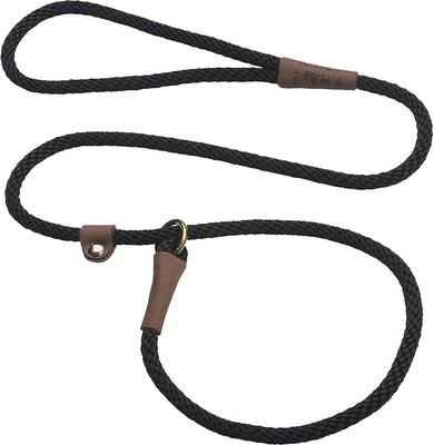 Show full view: Mendota Products Small Slip Solid Rope Dog Leash, Black, 4-ft long, 3/8-in wide slide 1 of 8