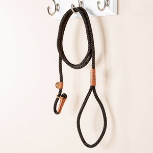 Mendota Products Small Slip Solid Rope Dog Leash, Black, 6-ft long, 3/8-in wide