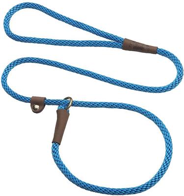Show full view: Mendota Products Small Slip Solid Rope Dog Leash, Blue, 6-ft long, 3/8-in wide slide 1 of 8