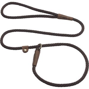Mendota Products Small Slip Solid Rope Dog Leash, Dark Brown, 6-ft long, 3/8-in wide