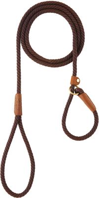 Show full view: Mendota Products Small Slip Solid Rope Dog Leash, Dark Brown, 6-ft long, 3/8-in wide slide 3 of 9