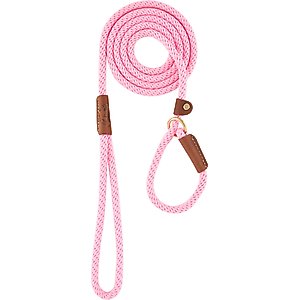 Mendota Products Small Slip Solid Rope Dog Leash, Hot Pink, 6-ft long, 3/8-in wide