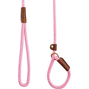 Mendota Products Small Slip Solid Rope Dog Leash, Hot Pink, 6-ft long, 3/8-in wide