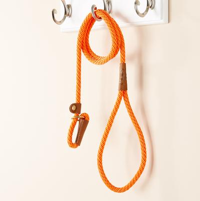 Show full view: Mendota Products Small Slip Solid Rope Dog Leash, Orange, 6-ft long, 3/8-in wide slide 5 of 8
