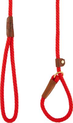 Show full view: Mendota Products Small Slip Solid Rope Dog Leash, Red, 4-ft long, 3/8-in wide slide 3 of 8