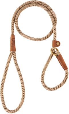 Show full view: Mendota Products Small Slip Solid Rope Dog Leash, Tan, 4-ft long, 3/8-in wide slide 2 of 8