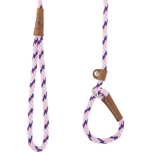 Mendota Products Small Slip Striped Rope Dog Leash, Lilac, 6-ft long, 3/8-in wide