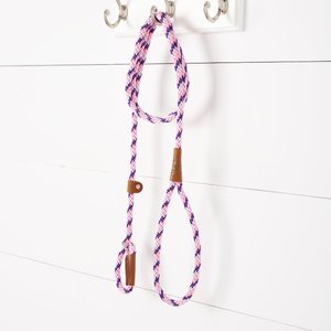 Mendota Products Small Slip Striped Rope Dog Leash, Lilac, 6-ft long, 3/8-in wide