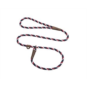 Mendota Products Small Slip Striped Rope Dog Leash, Pride, 4-ft long, 3/8-in wide