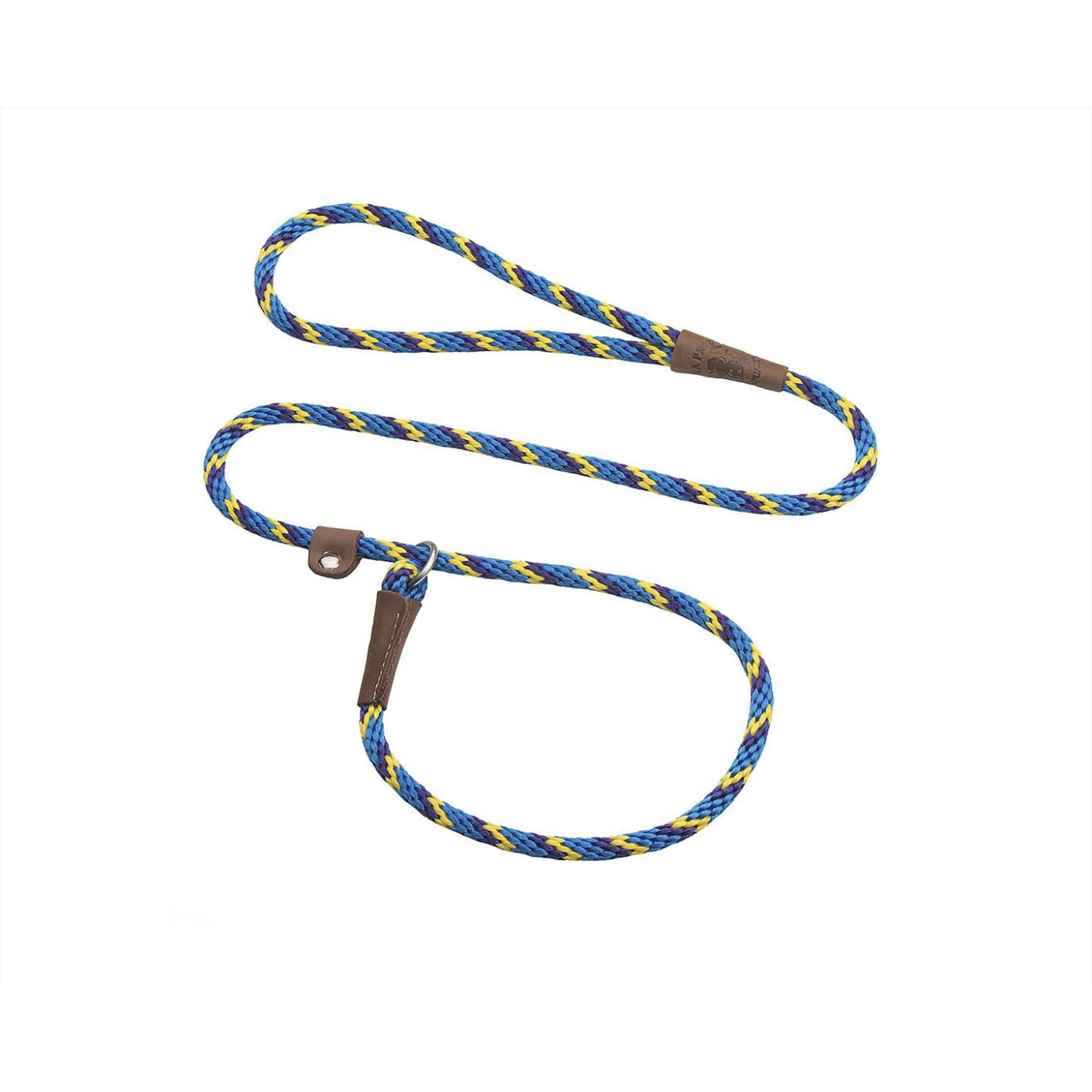 Mendota Products Small Slip Striped Rope Dog Leash, Sunset, 4-ft long, 3/8-in wide