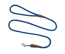 Mendota Products Small Snap Solid Rope Dog Leash, Blue, 4-ft long, 3/8-in wide slide 1 of 2