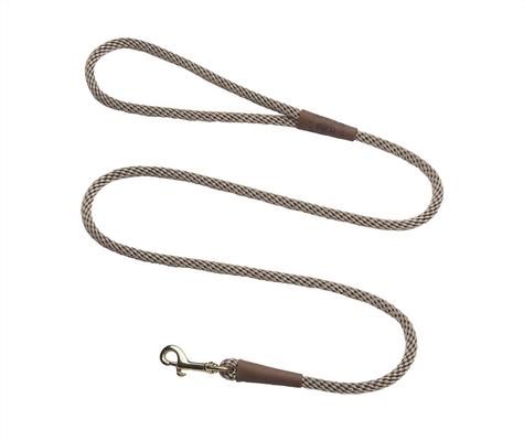 Show full view: Mendota Products Small Snap Solid Rope Dog Leash, Tan, 4-ft long, 3/8-in wide slide 1 of 4