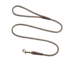 Mendota Products Small Snap Solid Rope Dog Leash, Tan, 6-ft long, 3/8-in wide