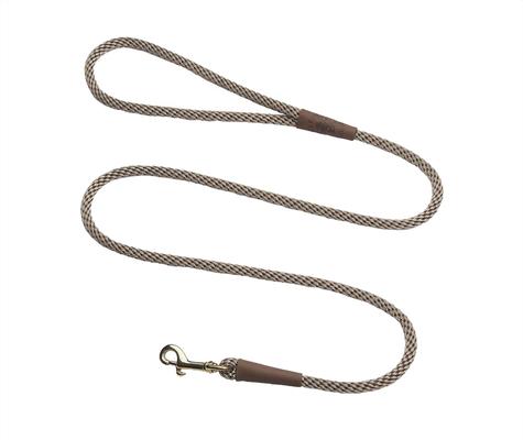 Show full view: Mendota Products Small Snap Solid Rope Dog Leash, Tan, 6-ft long, 3/8-in wide slide 1 of 4