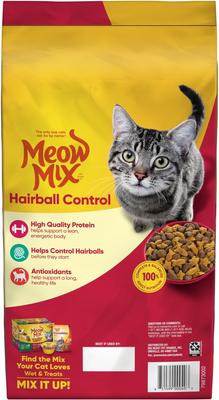 Show full view: Meow Mix Hairball Control Dry Cat Food, 18.9-lb bundle  slide 4 of 11