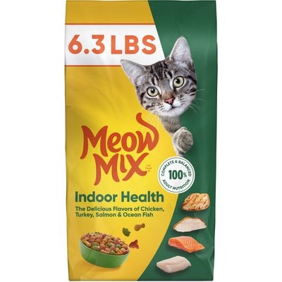 Meow Mix Meow Mix Indoor Health Adult Dry Cat Food, 6.3-lb bag