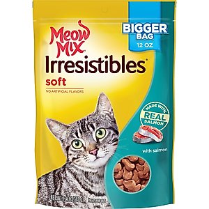 Meow Mix Irresistibles Soft Salmon Cat Treats, 12-oz bag