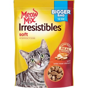 Meow Mix Irresistibles White Meat Chicken Soft & Chewy Cat Treats, 12-oz bag
