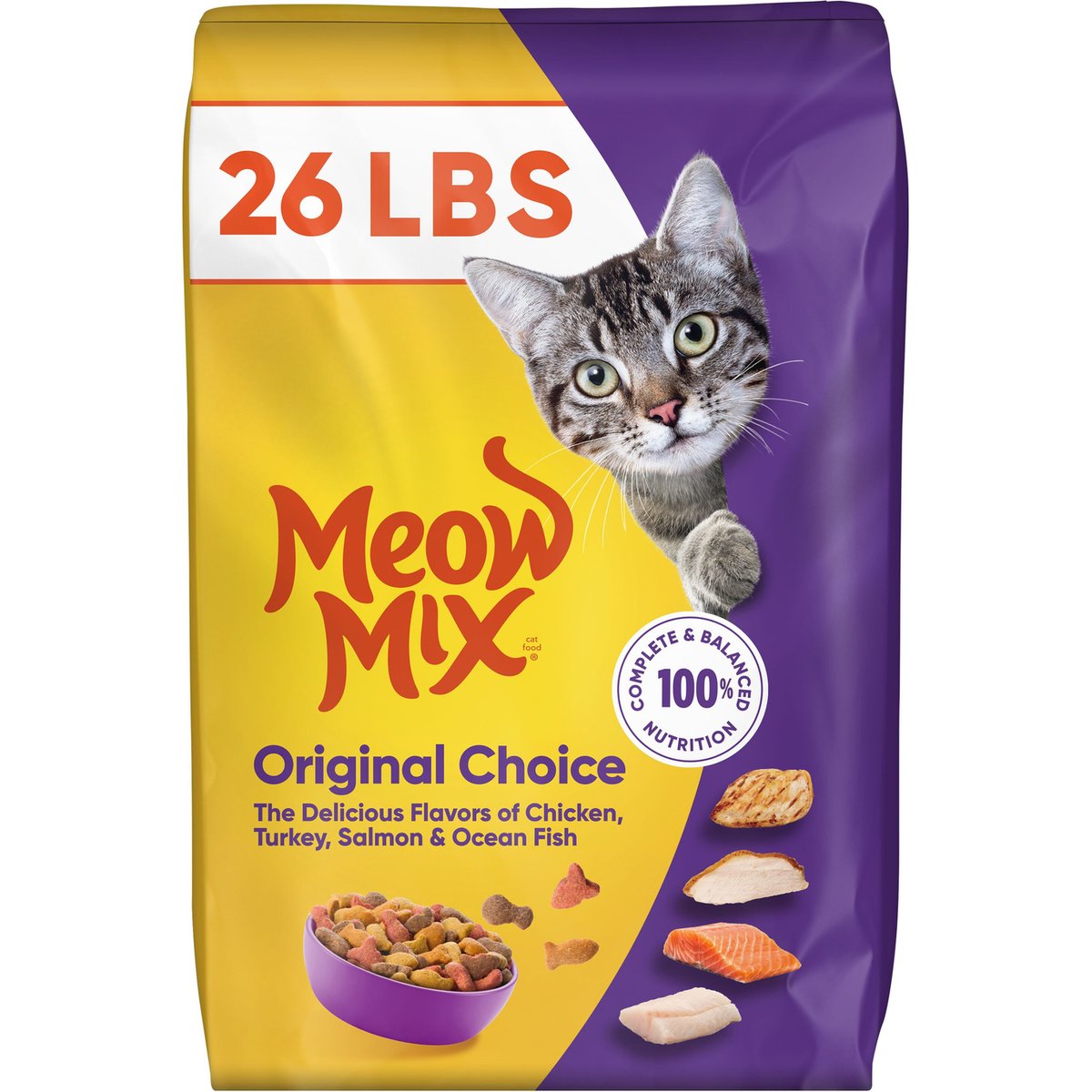 Meow Mix Original Choice Dry Cat Food, 26-lb bag