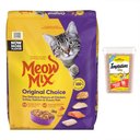 Meow Mix Original Choice Dry Food, 16-lb bag + Temptations Classic Tasty Chicken Flavor Cat Treats
