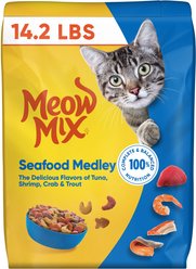 Meow Mix Seafood Medley Dry Cat Food, 14.2-lb bag
