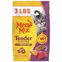 Meow Mix Tender Centers Basted Bites Chicken & Tuna Flavored Dry Cat Food, 3-lb bag