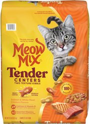 Meow Mix Tender Centers Salmon & White Meat Chicken Dry Cat Food, 20-lb bag