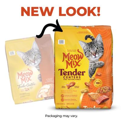 Show full view: Meow Mix Tender Centers Salmon & White Meat Chicken Dry Cat Food, 20-lb bag slide 3 of 12