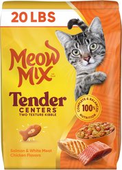 Meow Mix Tender Centers with Salmon & White Meat Chicken Flavored Dry Cat Food, 20-lb bag