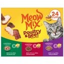 Meow Mix Tender Favorites Poultry & Beef Wet Cat Food Variety Pack, 2.75-oz cup, case of 24