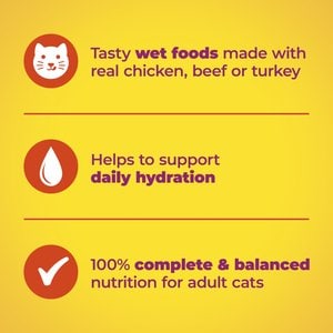Meow Mix Tender Favorites Poultry & Beef Wet Cat Food Variety Pack, 2.75-oz cup, case of 24