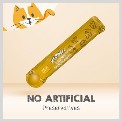 Show full view: Meowee! Savory Spoonables with Real Chicken, Salmon & Duck Lickable Cat Treat, Squeezable Tube, 4 count slide 6 of 13