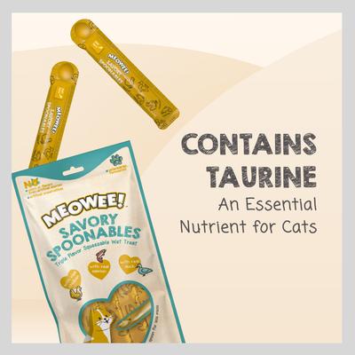 Show full view: Meowee! Savory Spoonables with Real Chicken, Salmon & Duck Lickable Cat Treat, Squeezable Tube, 4 count slide 8 of 13