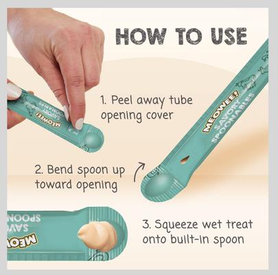 Show full view: Meowee! Savory Spoonables with Real Duck, Beef & Rabbit Lickable Cat Treat, Squeezable Tube, 8 count slide 7 of 13