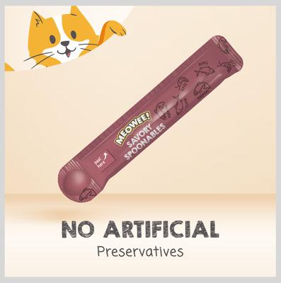 Show full view: Meowee! Savory Spoonables with Real Salmon, Tuna & Krill Lickable Cat Treat, Squeezable Tube, 4 count slide 6 of 13