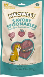 Meowee! Savory Spoonables with Real Salmon, Tuna & Krill Lickable Cat Treat, Squeezable Tube, 8 count