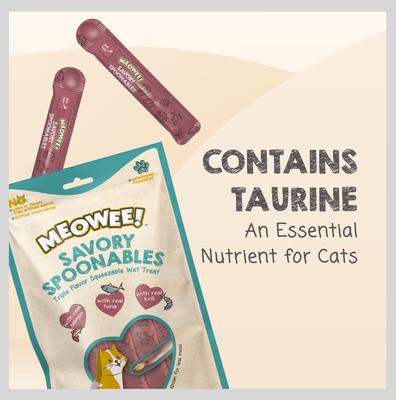 Show full view: Meowee! Savory Spoonables with Real Salmon, Tuna & Krill Lickable Cat Treat, Squeezable Tube, 8 count slide 8 of 13