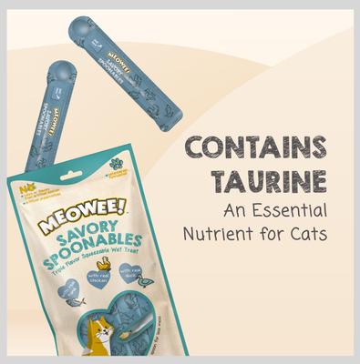 Show full view: Meowee! Savory Spoonables with Real Tuna, Chicken & Duck Lickable Cat Treat, Squeezable Tube, 4 count slide 8 of 13